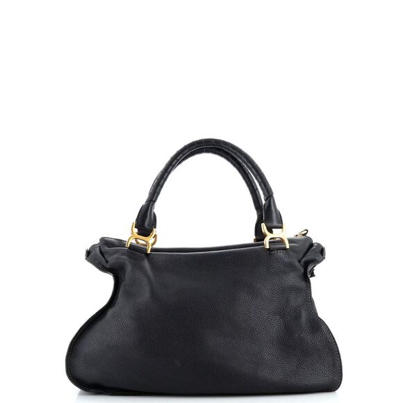 Chloe Marcie Shoulder Bag Leather Large Black - Picture 3 of 10